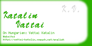 katalin vattai business card